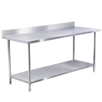 Table de travail pliante en acier inoxydable pour restaurant, pour cuisine
