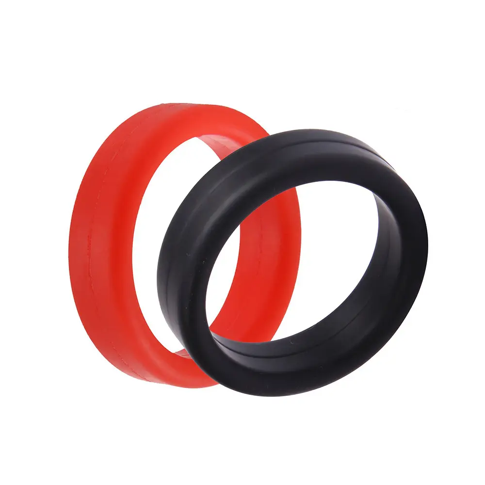 2-farbiger männlicher Penis-Ring Sexspielzeug Erwachsene Silizium-Verzögerung der Ejakulation homosexueller männlicher Penis-Schwanz-Ring für Männer