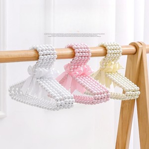 衣料品店用品 ペット犬猫用ハンガー＆ラック プラスチック製ビーズパールボウ キッズ服ハンガー - Product Image 2