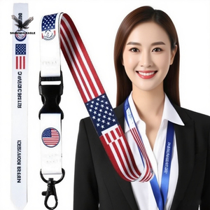 Wholesale Cheap Custom Classic Folding Silk Woven Nylon Jacquard Polyester Lanyards with Logo for Promotional Activities