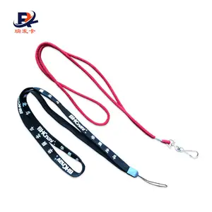 Wholesale custom high end id card neck strap silk screen printed lanyard