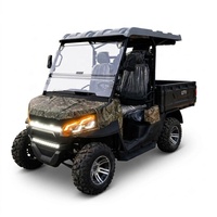 UTV électrique 4x4 de haute qualité pour 2 passagers, camion benne utilitaire avec une autonomie de 70-90 km et une vitesse de 30-50 km/h pour la ferme, le ranch et la chasse