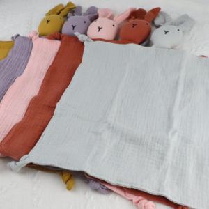 प्यारा पशु बंनी जैविक कपास मस्लिन बेबी कंबल-गैर विषैले ऑल-सीज़न यूरोपी शैली आराम टॉय - Product Image 5