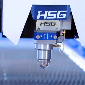 HSG Cnc Fiber lazer kesici sac 4000mm * 2000mm kesim alanı 2000W ~ 6000W / 3015 Fiber lazer Metal kesme makinesi