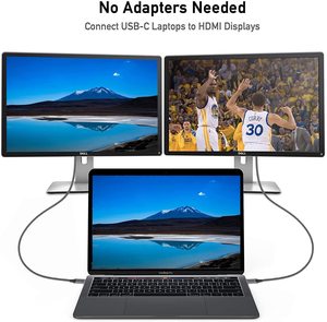 <span class=keywords><strong>C</strong></span>âble QGeeM USB <span class=keywords><strong>C</strong></span> vers HDMI 2.0 4K60Hz, plaqué or, en aluminium tressé, Plug & Play pour MacBook, ordinateur portable, téléphone, moniteur, téléviseur, projecteur - Product Image 6