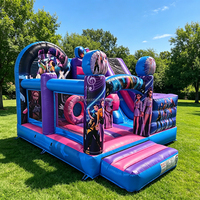 Château gonflable commercial pour enfants et tout-petits, avec toboggan, thème K-PoP Demon Hunters, pour l'extérieur