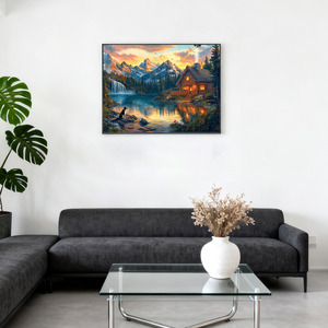 <span class=keywords><strong>Puzzle</strong></span> personnalisé en carton blanc, Montagne Coucher de Soleil Sérénité, Lamination Texturée, Impression Heidelberg, Haute Interconnexion 1:1, Poster Cadeau - Product Image 6