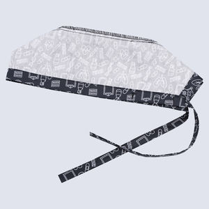 Topi gosok dapat diatur wanita, penutup kepala 2 tombol rambut pendek bernapas topi bedah perawat Pria - Product Image 4