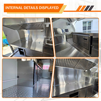 Remorque alimentaire mobile entièrement équipée pour glaces, crêpes, gaufres, pizzas, hot-dogs, cuisine en acier inoxydable avec chauffage, personnalisable