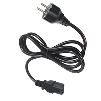 Câble d'alimentation CA 1,2 m (3 pi) 250 V 10 A, prise UE standard 2 pôles vers IEC C15, en PVC + cuivre, pour ordinateur