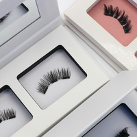 Vente en gros 3D Bande Complète Individuelle Cheveux Synthétiques Cils Ensemble Personnalisé Coloré Marque Privée Cils Magnétiques Boîte D'emballage