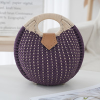 Sac de plage d'été en paille pour femme, sac à main minimaliste en forme de coquillage, sac à main tendance pour femme, sac en paille pour femme