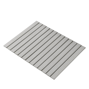 Tapis de salle de bain en terre de diatomée super absorbant, rayé, antidérapant, écologique, pliable, 39x60cm - Product Image 1
