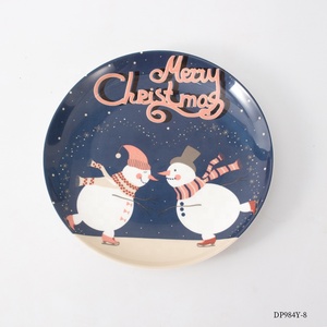 Plats en porcelaine <span class=keywords><strong>de</strong></span> noël, porcelaine <span class=keywords><strong>de</strong></span> noël, plateau <span class=keywords><strong>de</strong></span> service pour gâteaux et dessert, plateau en céramique assiette à dîner <span class=keywords><strong>de</strong></span> 8 pouces 1 pièce - Product Image 5