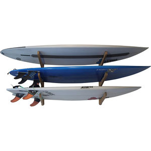 Support mural pour planches de <span class=keywords><strong>surf</strong></span> en bois pour planches de <span class=keywords><strong>surf</strong></span>, snowboards, skateboards, kitesurf et wakeboards, support d'affichage à trois niveaux pour planches de <span class=keywords><strong>surf</strong></span> - Product Image 2