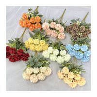 Fleur artificielle en tissu de soie bouclée Chunqi à 7 branches, faite à la main, moderne, la plus vendue, pour la décoration murale de mariage