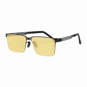 Anti-Glare <strong>Night</strong> Vision Fashion <strong>Glasses</strong> for Men and Women, Semi-Rimless Sports Driving Goggles with Anti-Reflective Lenses - Product Image 6