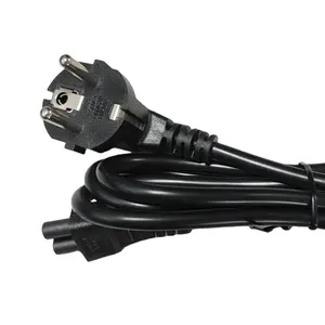IEC C13/C5 1.5m European plug 3 pin Cords Round AC EU Plug Power Cable Lead Cord for computer power Adapter