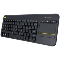 Nouveau pour K400 Plus, clavier tactile sans fil mince 2,4 GHz, USB, multi-touches, noir