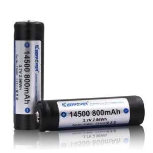 Keeppower 14500 3.7 V 800 MAh Li-ion Baterai Isi Ulang