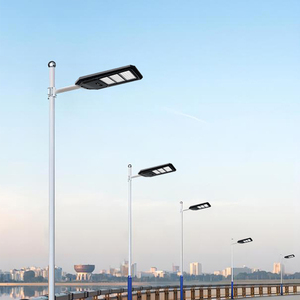 Nouvelle conception IP65 100W/150W/200W Lampe solaire LED tout-en-un en plastique ABS étanche pour rue, route, 6500K, télécommande, CE - Product Image 1