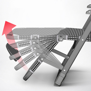 Breathableผ้าหรูหราเหล็กพับนอนZero Gravityเก้าอี้กลางแจ้งเก้าอี้ - Product Image 6