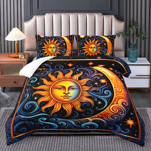 3D In Kỹ Thuật Số Cổ Điển Bohemian Mặt Trời Mặt Trăng Tùy Chỉnh Mô Hình Comforter Set Bộ Đồ Giường - Product Image 6