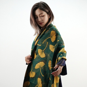 Colección de Invierno de Lujo 2026, Ponchos para Mujer, Logotipo Personalizado, Chal de Pashmina Sintética, Manta de Imitación de Cachemira Estampada con Borlas - Product Image 2