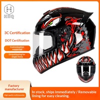 Casque de moto de course pour motos électriques, en ABS, style hiver, avec grand spoiler arrière, pour la sécurité des fabricants