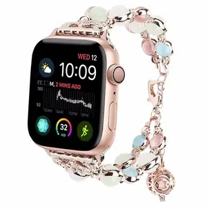 <span class=keywords><strong>Bracelet</strong></span> de rechange en métal lumineux pour <span class=keywords><strong>Apple</strong></span> <span class=keywords><strong>Watch</strong></span>, pour Iwatch, <span class=keywords><strong>bijoux</strong></span>, tendance, nouvelle collection - Product Image 1
