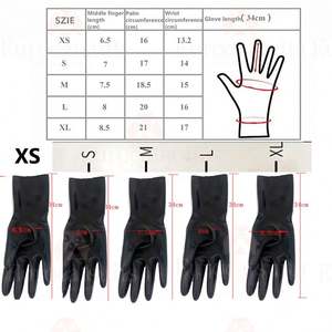 Guanti sessuali lunghi rosa neri grandi riutilizzabili da donna Sexy guanti in lattice senza polvere Fetish - Product Image 6