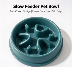 Tazón Antideslizante y Anti-Asfixia para Mascotas, Comedero Lento Personalizable con Logotipo, Plato Resistente para Perros y Gatos, Previene la Hinchazón, Artículos para Mascotas - Product Image 1