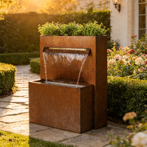Fuente de agua/estructura acuática de acero Corten para jardín - Product Image 6