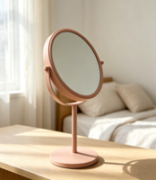 Round Magnifying Desktop Makeup Mirror 360 Degree Standing