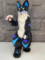 Vente flash Cadeau de Noël Costume de mascotte de cosplay de dessin animé pour adulte fait à la main de bonne qualité Costume de fourrure mignon avec des pattes de fourrure Gants en peluche