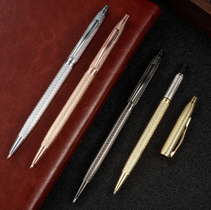 Bolígrafos delgados de oro rosa de marca personalizada de lujo para hoteles Bolígrafo promocional con logotipo personalizado - Product Image 5