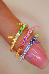 Xinfly 18K Pure Gold Colorful Natural Sapphire <b>Y2K</b> <b>Ring</b> Hot Sale Wedding Jewelry for Engagement Anniversary for Classic Parties - Product Image 3