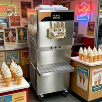 Commerciële dubbele compressor softijsmachine met luchtpomp voor MIKEN yoghurt- en softijsmachines