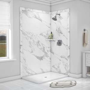 2024 SPC panneaux muraux feuilles prix usine marbre salle de bain décoration intérieure clic douche étanche SPC panneau mural - Product Image 2