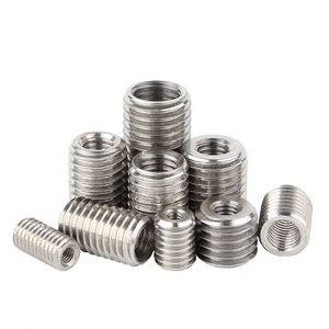 Inserts de réparation de filetage autotaraudeurs fendus en acier au carbone galvanisé, entièrement filetés, M2 M2.5 M3 M4 M5 M6 M8 ~M16 - Product Image 1