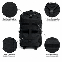 Sac à dos tactique camouflage 60L avec système Molle et sangles pour la survie et la préparation aux situations d'urgence