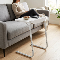 Support d'ordinateur portable réglable en hauteur en plastique, petite table pliante pour ordinateur, avec support pour téléphone et tablette, pour un usage domestique