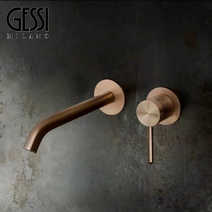 Rubinetto per lavabo a incasso <span class=keywords><strong>GESSI</strong></span> Italia con valvola in ceramica, interamente in rame, acqua calda/fredda, stile nordico - Product Image 1