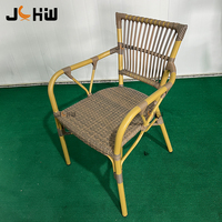 Chaises de jardin en rotin tressé, aspect bambou, design moderne, pour terrasse, café, bistrot, restaurant, vente en gros, personnalisables