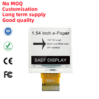 شاشة عرض E Ink E-Paper مقاس 1.54 بوصة، مربعة 152x152، ثنائية اللون، وحدة SPI SSD1681 لبطاقات الأسعار الإلكترونية (ESL)