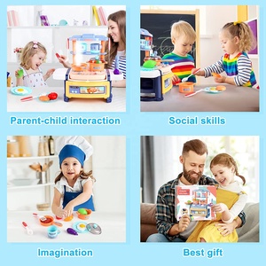 Nuovo arrivo cucina fingere di giocare giocattoli con musica leggera miglior gioco giocattolo cucina set bella cottura acqua Spray materiale plastico - Product Image 6