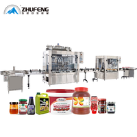 Machine de capsulage et d'étiquetage automatique de confiture de sauce aux fruits 500ml-5L