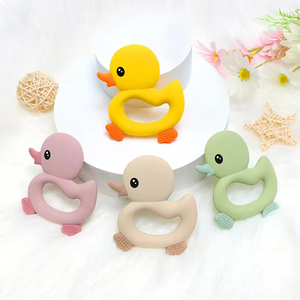 Mordedor de Silicona Suave sin BPA con Forma de Animal, Juguete Masticable, Calmante de Encías, Palo Molar, Accesorio para Alivio de la Dentición - Product Image 1