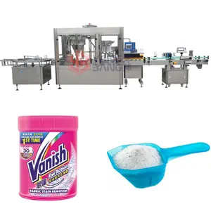Automatic PET PP PE Plastic Bottle Washing Powder Packing Machine Detergent Filling capping and labeling machine