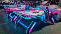 Machine de jeu d'arcade de hockey sur air à 2 joueurs, à monnayeur, avec système de rédemption de tickets, pour centres de divertissement